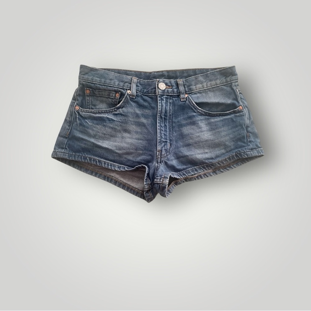 BDG Blue Jean Shorts Raw Hem Mid-Rise